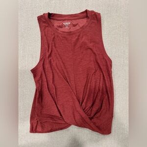 Old Navy Active Twist‎ Front Tank Top Burgundy Size Medium Sleeveless